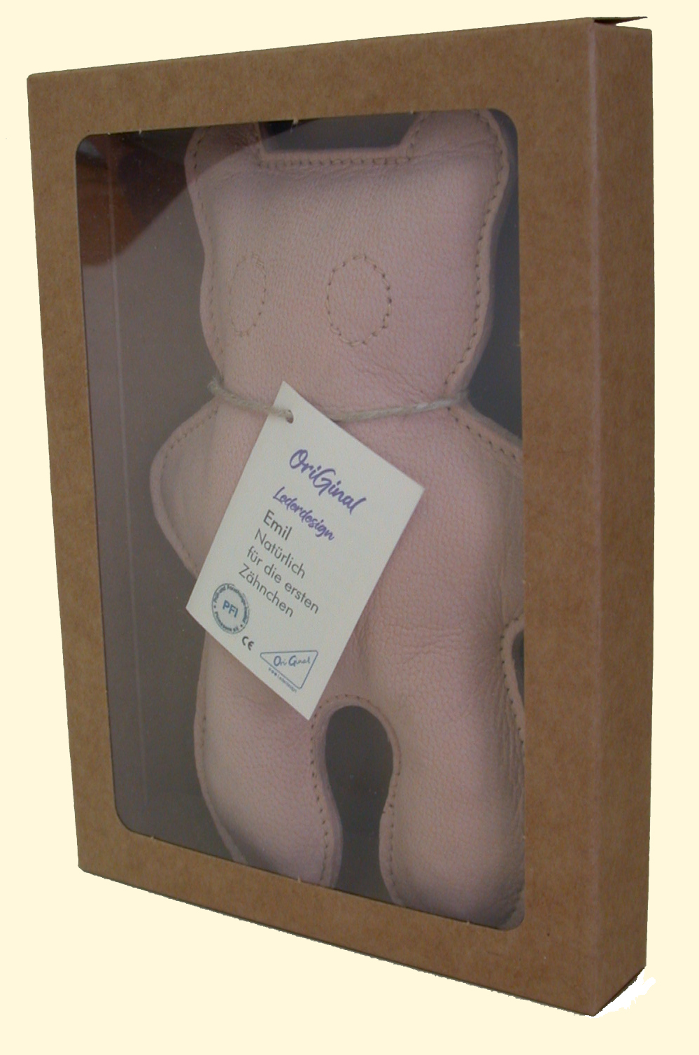 Zahnungshilfe, Beissring, baby, Greifling, Bio-Leder, Emil, pflanzliche Gerbung, Nachhaltig, Original-lederdesign,For Baby´s first Teeth, theeser